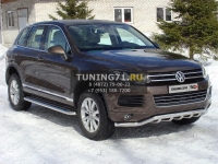 Пороги с площадкой 60,3 мм Volkswagen Touareg 2010